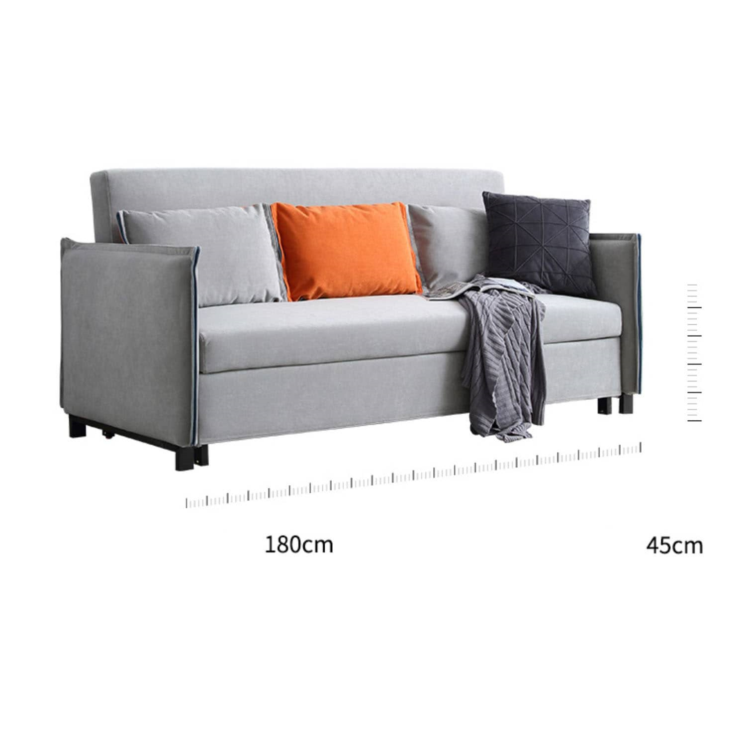 ソファベッド 幅1.4m 1.7m グレー ブルー 2人掛け 3人掛け