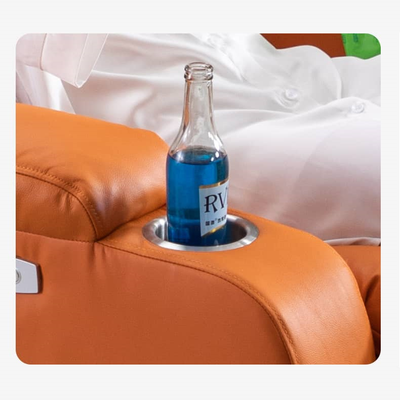 リクライニングソファ 1人掛け エアレザー グリーン オレンジ ブルー