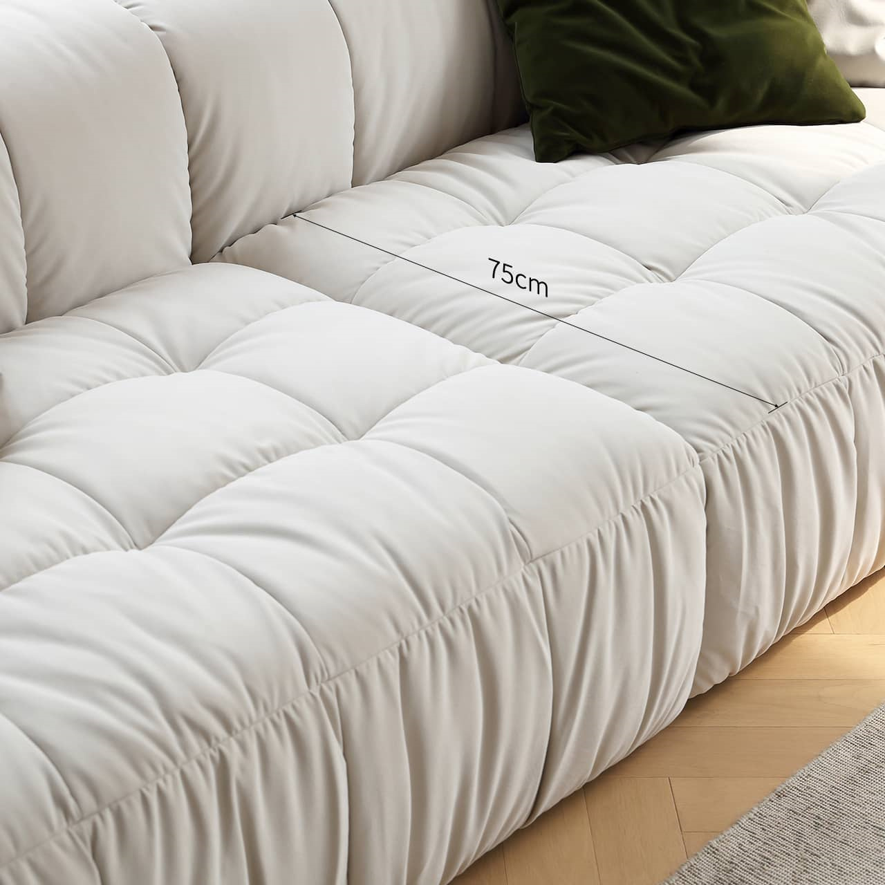 ソファー 4人掛け 2.86m 白 ホワイト