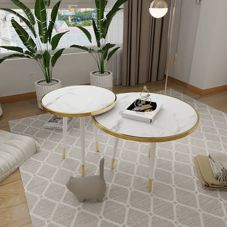 レトロ 大理石 サイドテーブル 花瓶台