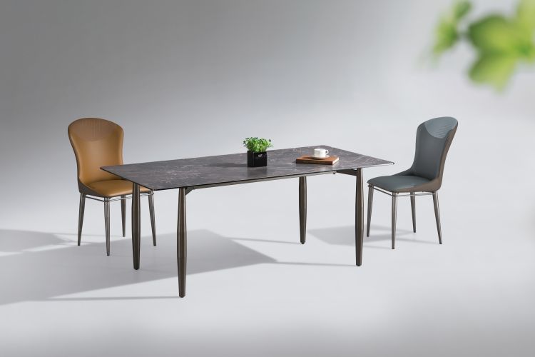 ダイニングテーブル セラミック ホワイト グレー 食卓 6人掛け 4